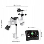 VEVOR PROFESSIONAL 7-IN-1 WI-FI WEATHER STATION WITH 7-INCH TFT DISPLAY