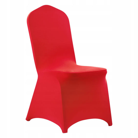 VEVOR CHAIR COVERS 50 PCS WASHABLE ELASTIC RED FOR PARTIES