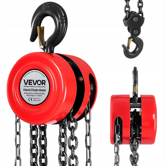 CHAIN HOIST VEVOR 2T MANUAL STRONG 3M LIFT GALVANIZED