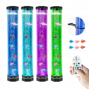 VEVOR 80CM BUBBLE LAMP WITH 6 FLOATING FISH 16 COLORS REMOTE