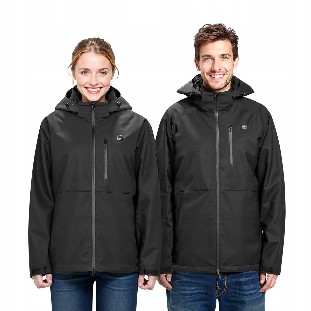 VEVOR MEN'S HEATED JACKET WITH 7.4V BATTERY, 5 HEATING ZONES, WATERPROOF
