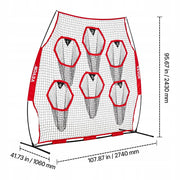 VEVOR SOCCER COACHING THROWING NET 274X106X243 CM PREMIUM