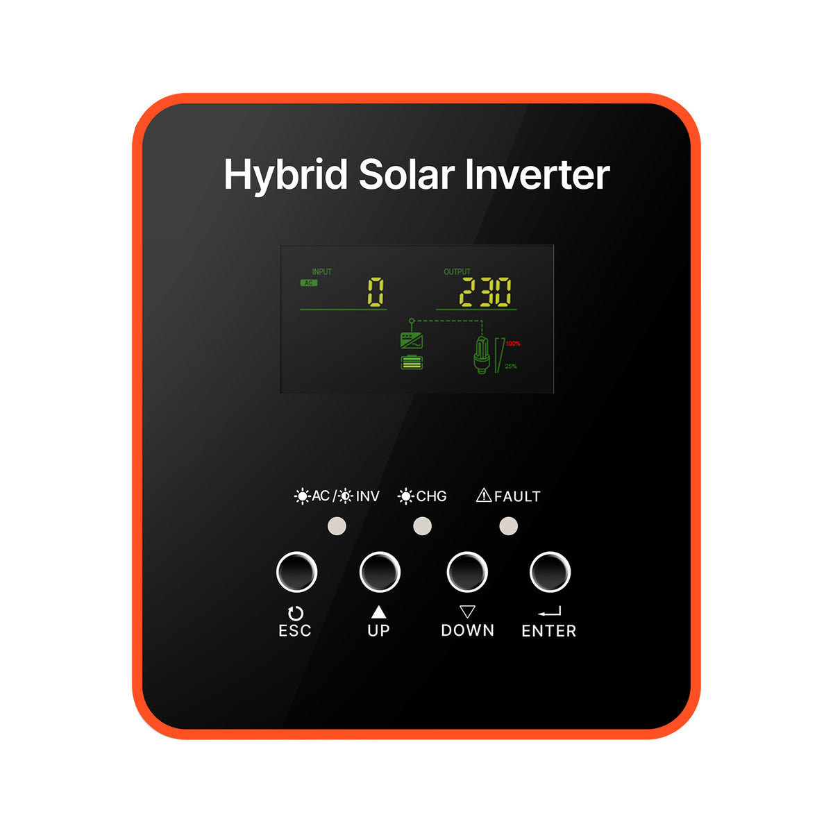 VEVOR 3000W 24V DC TO 230V AC HYBRID INVERTER WITH MPPT AND PREMIUM LCD