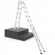 VEVOR A-FRAME TELESCOPING LADDER 20.5FT COMPACT STURDY ALUMINUM 330LB