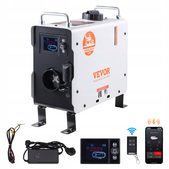 VEVOR 2KW DIESEL HEATER 12V 24V WITH BLUETOOTH REMOTE CONTROL CO ALARM