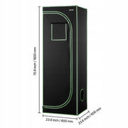 VEVOR 60X60X180 CM 600D MYLAR GROWBOX PROFESSIONAL GROW TENT