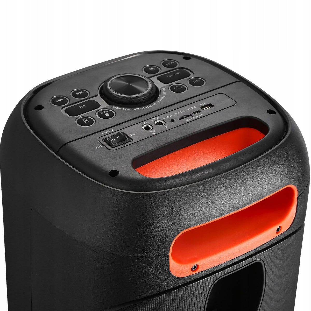 VEVOR 80W 20CM PORTABLE BLUETOOTH SPEAKER WITH 2 MICROPHONES LED TWS 5.1