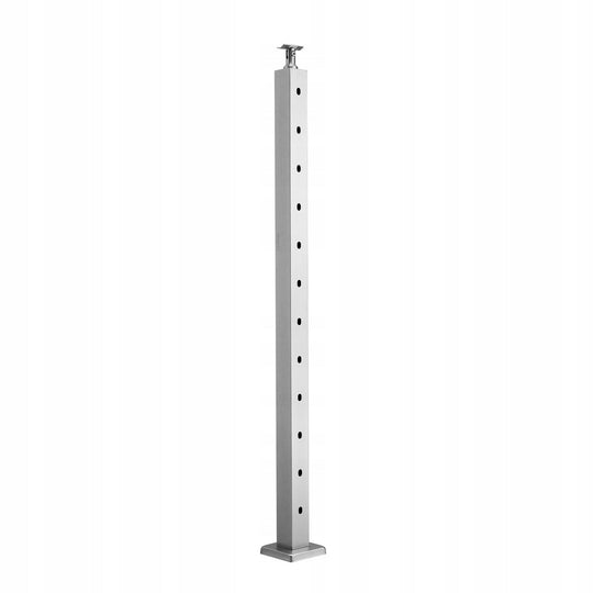 VEVOR CABLE RAILING POST 107X5X5 CM SUS304 STAINLESS STEEL WITH HOLES