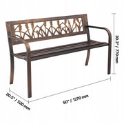 GARDEN BENCH VEVOR 127 CM LOAD CAPACITY 250 KG SOLID STRONG ANTIQUE BRONZE
