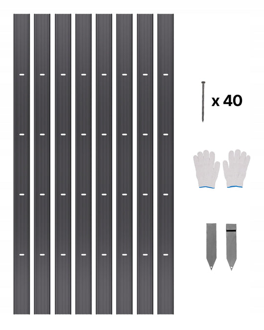 SOLID ALUMINUM GARDEN EDGING VEVOR 8 PACKS 183 CM PREMIUM SET