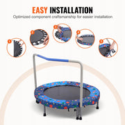 VEVOR 91 44 CM CHILDREN'S FOLDABLE TRAMPOLINE BLUE STRONG STEEL FRAME