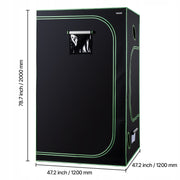VEVOR GROW TENT 120X120X200 CM 600D HIGHLY REFLECTIVE SOLID