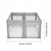 VEVOR 120X120 CM BABY PLAYPEN WITH ZIPPER DOOR STURDY
