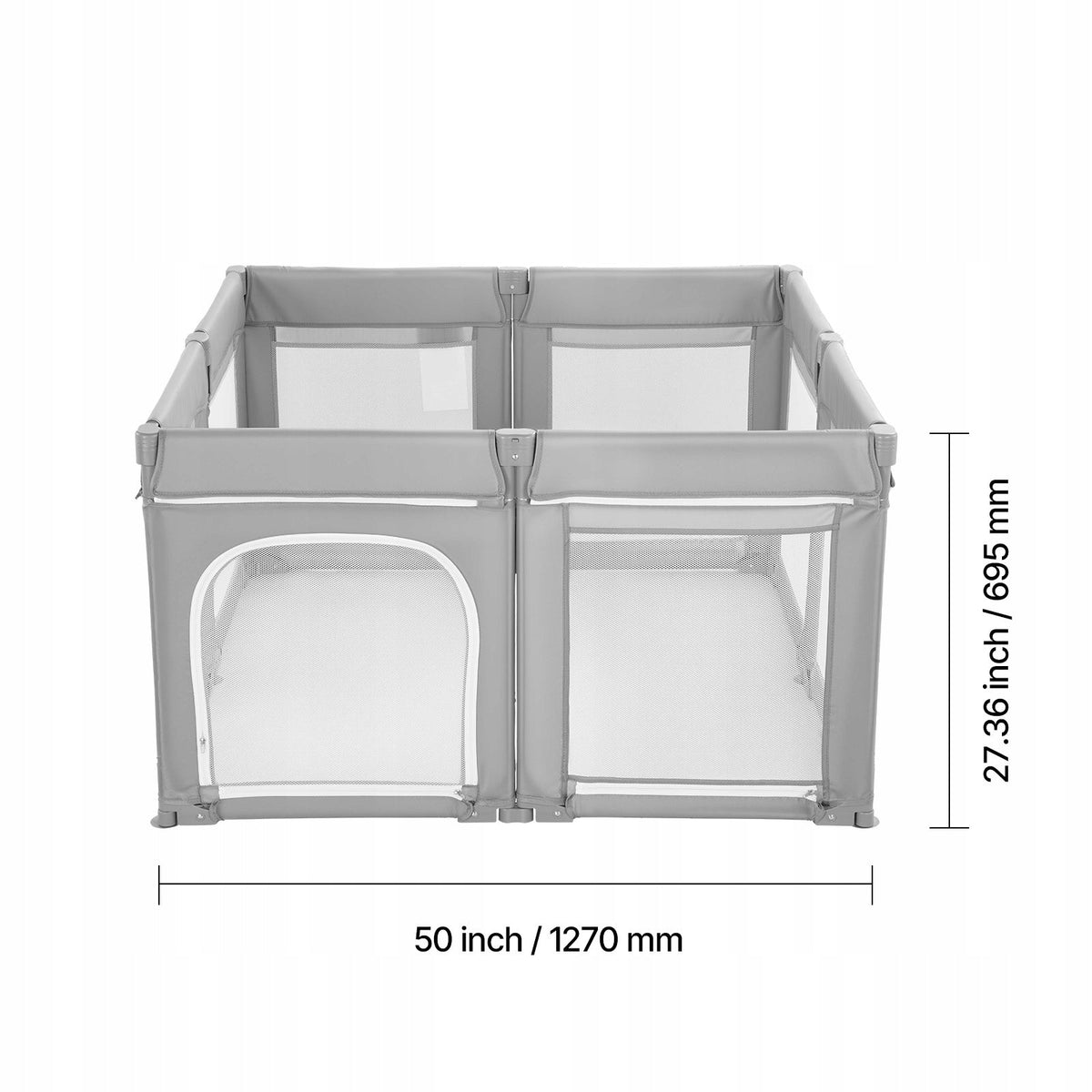 VEVOR 120X120 CM BABY PLAYPEN WITH ZIPPER DOOR STURDY