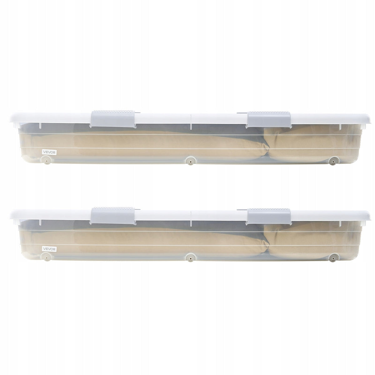 VEVOR UNDERBED STORAGE CONTAINER 4-PACK 42L ROLLING HEAVY-DUTY SHOE ORGANIZER