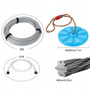 VEVOR ZIPLINE CABLE RAILWAY FOR CHILDREN 24-38M STRONG STAINLESS STEEL
