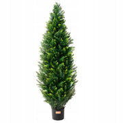 VEVOR ARTIFICIAL CEDAR TOPIARY TREE 48 INCHES 2 PACK PREMIUM PE GREEN