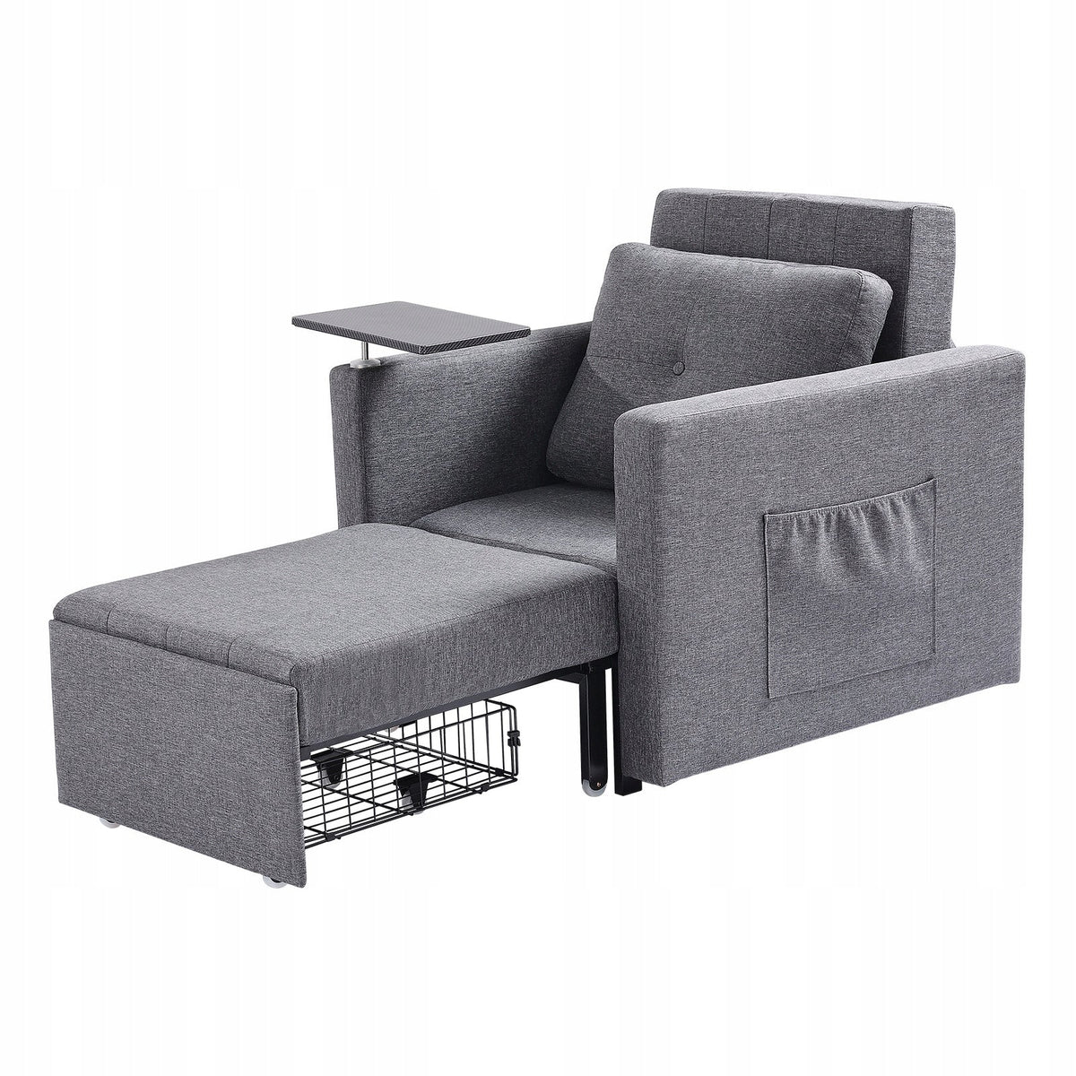 VEVOR PREMIUM SOFA BED WITH SIDE POCKET CUSHION ARMREST