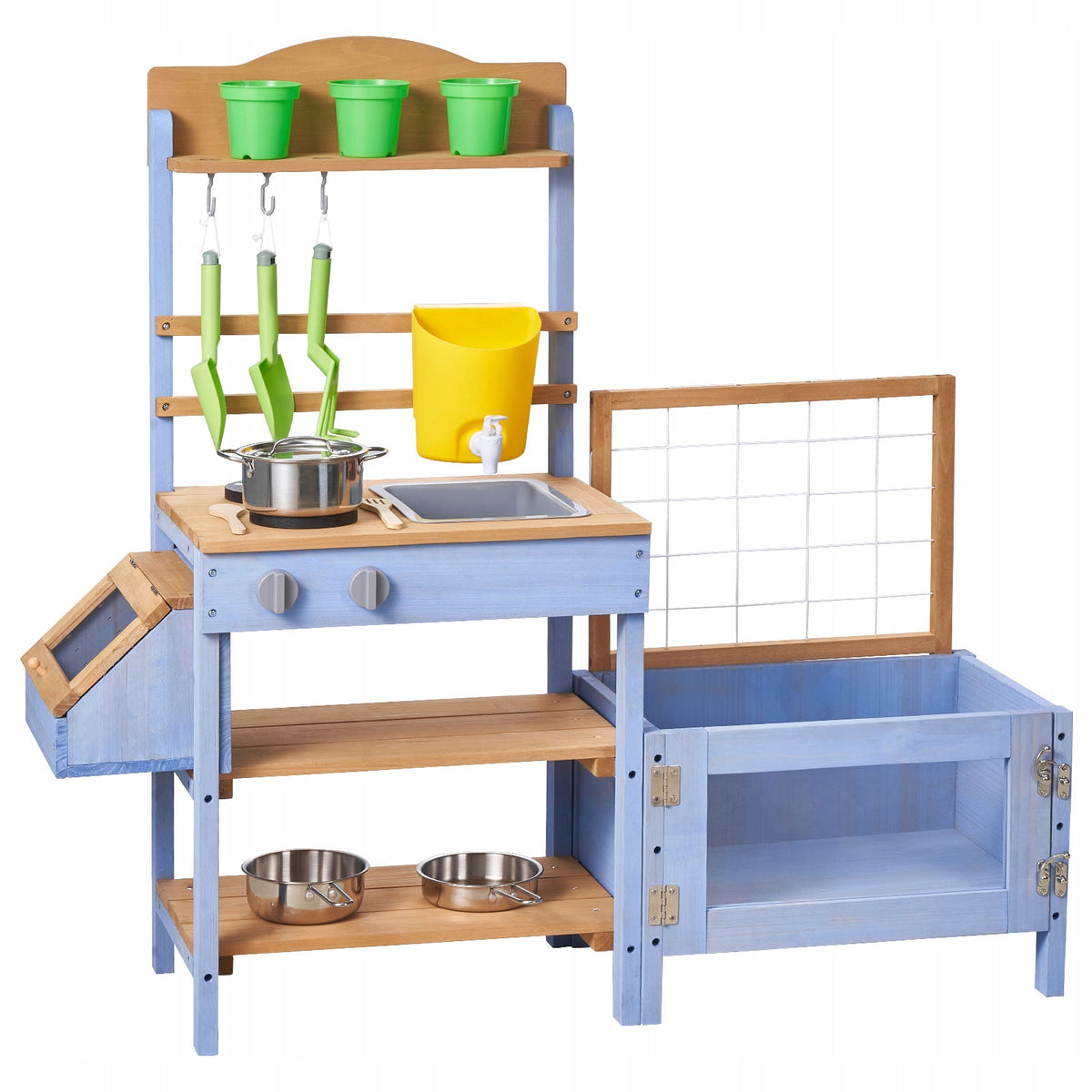 VEVOR WOODEN OUTDOOR PLAY KITCHEN FOR CHILDREN WITH ACCESSORIES