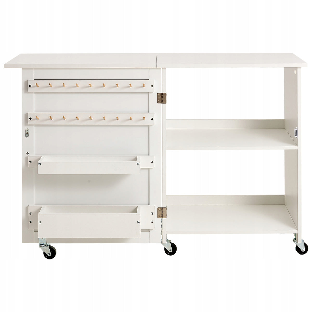VEVOR FOLDING SEWING TABLE MULTIFUNCTIONAL MACHINE TABLE WITH WHEELS