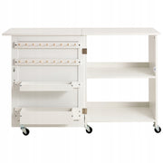 VEVOR FOLDING SEWING TABLE MULTIFUNCTIONAL MACHINE TABLE WITH WHEELS