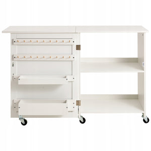 VEVOR FOLDING SEWING TABLE MULTIFUNCTIONAL MACHINE TABLE WITH WHEELS