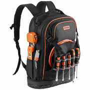 VEVOR TOOL BACKPACK 65 POCKETS HEAVY-DUTY TOOL ORGANIZER BLACK