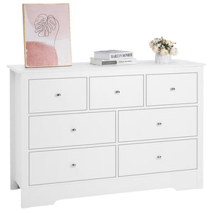 CHEST OF DRAWERS VEVOR 7 DRAWERS WHITE STRONG STABLE ANTI-TIP