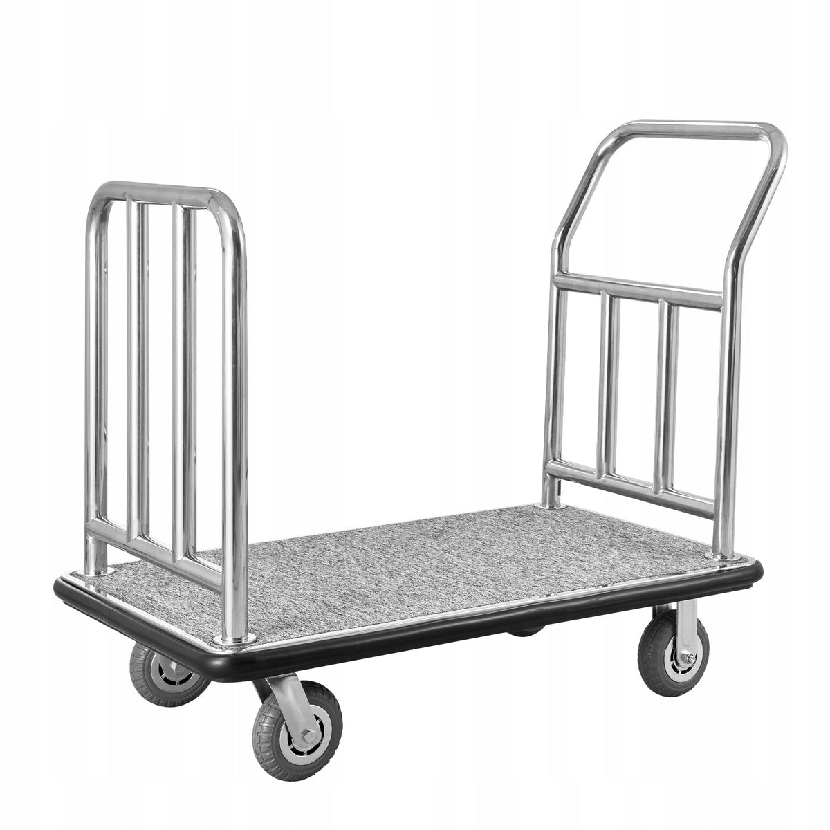 PROFESSIONAL VEVOR HOTEL LUGGAGE TROLLEY 340KG CAPACITY 4 WHEELS 6 INCH