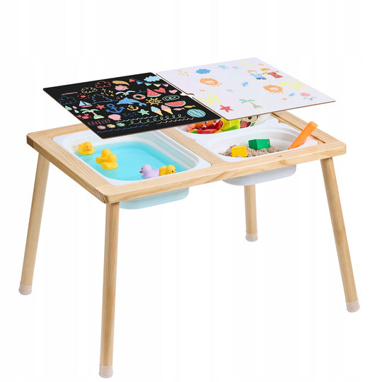 VEVOR PREMIUM SENSORY TABLE FOR TODDLERS WITH 3 FOLDABLE BINS