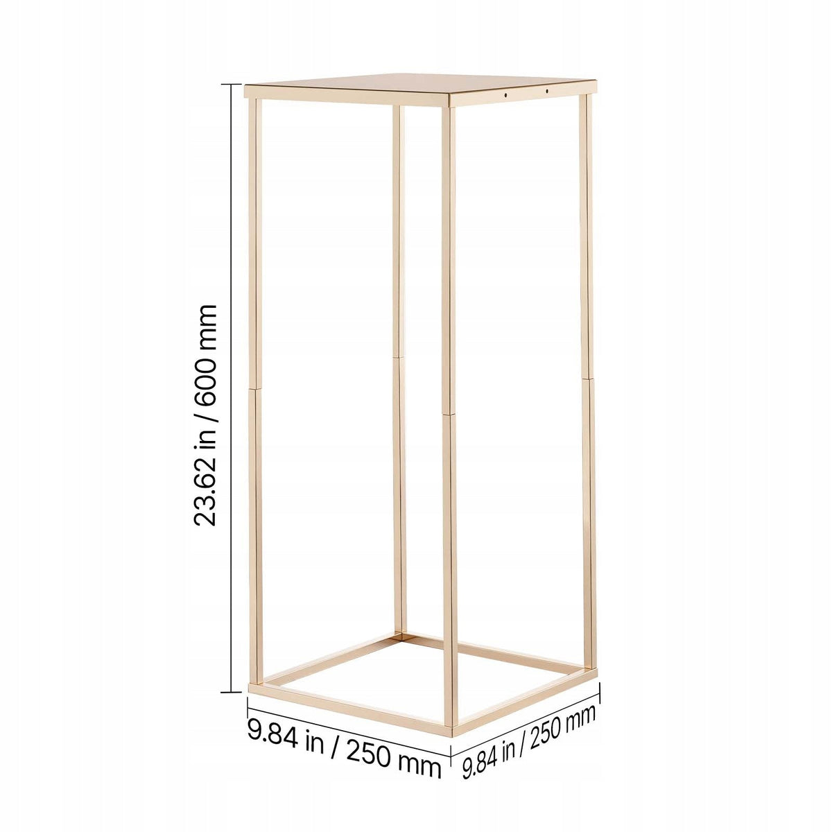 VEVOR WEDDING FLOWER STAND 250X250X600 MM 10 PCS GOLD STURDY SET