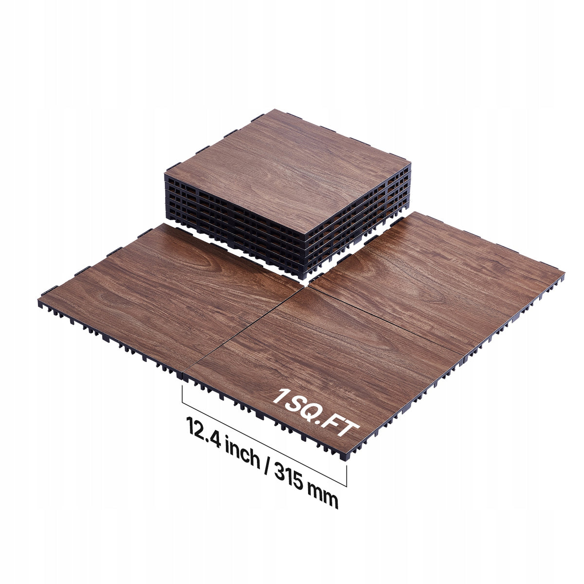 VEVOR FLOOR TILE SET 315X315 MM 9-PIECE STRONG INTERLOCKING
