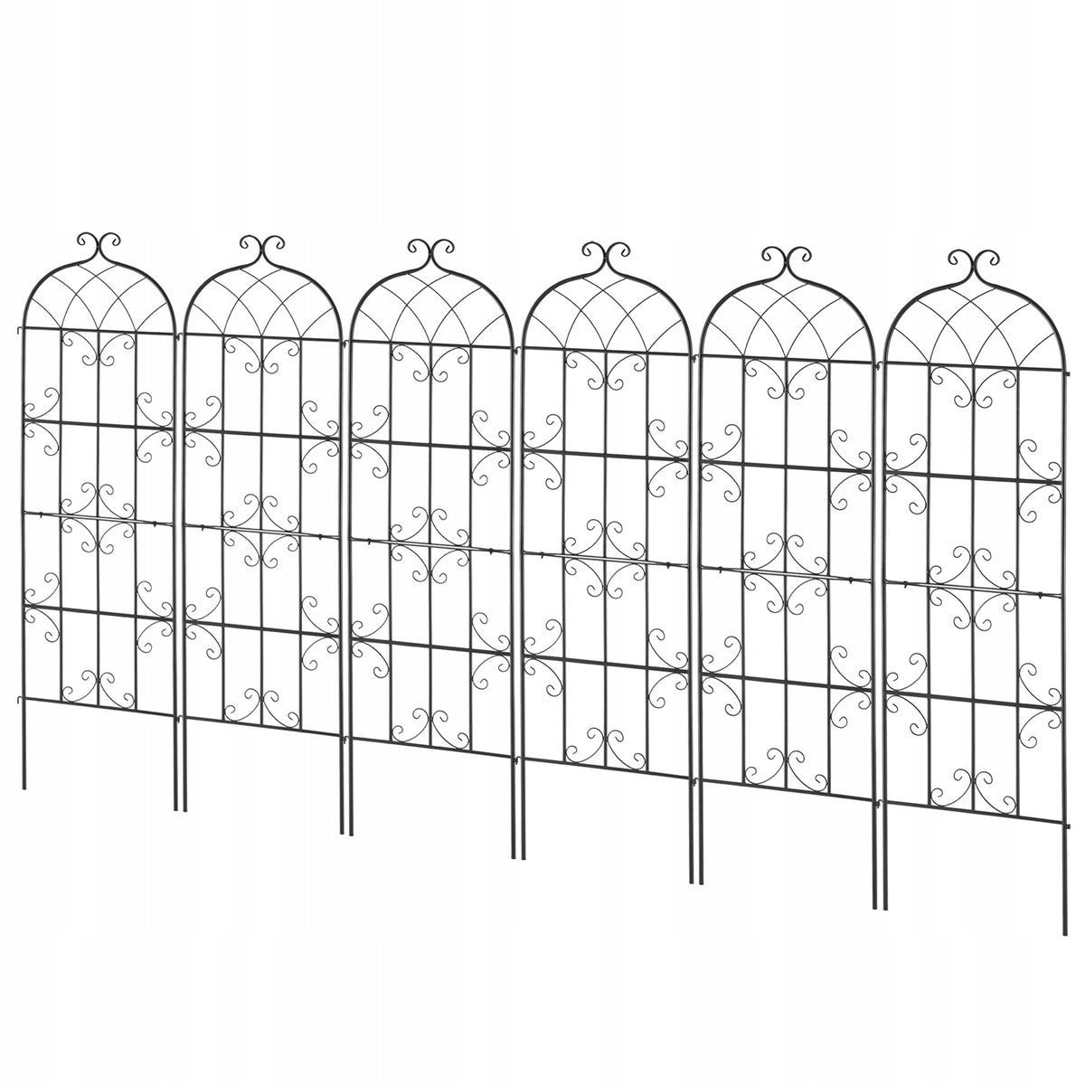 VEVOR 51X180 CM CLIMBING PLANT SUPPORT 6-PACK METAL TRELLIS STURDY