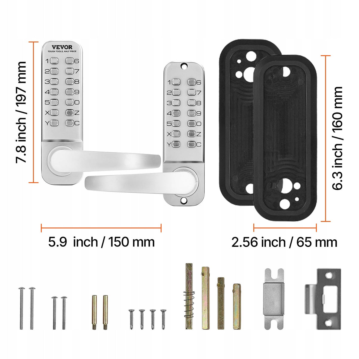 VEVOR 14-Key Double-Sided Heavy-Duty Mechanical Keyless Lock
