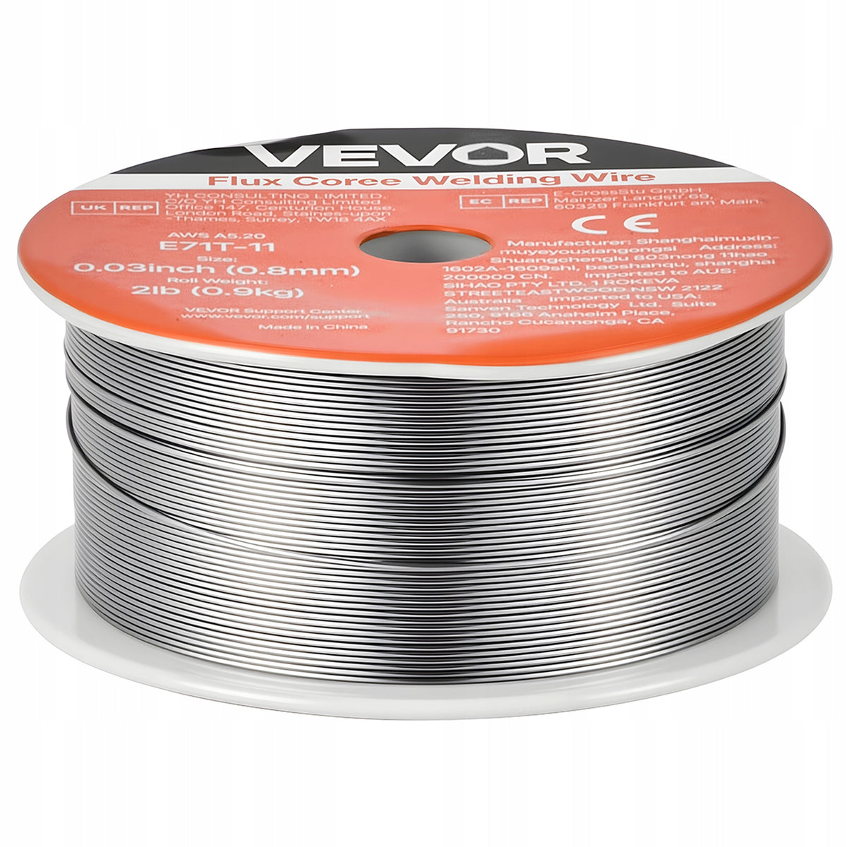 VEVOR 0.8MM E71T-11 FLUX CORED WIRE FOR GASLESS MIG WELDING 0.9KG