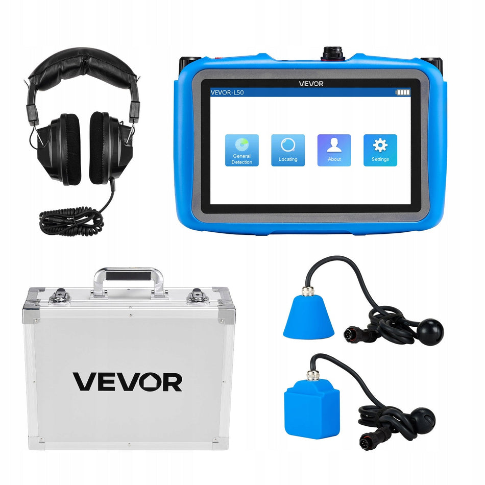 PROFESSIONAL VEVOR WATER LEAK DETECTOR 1HZ-10000HZ 7-INCH SCREEN