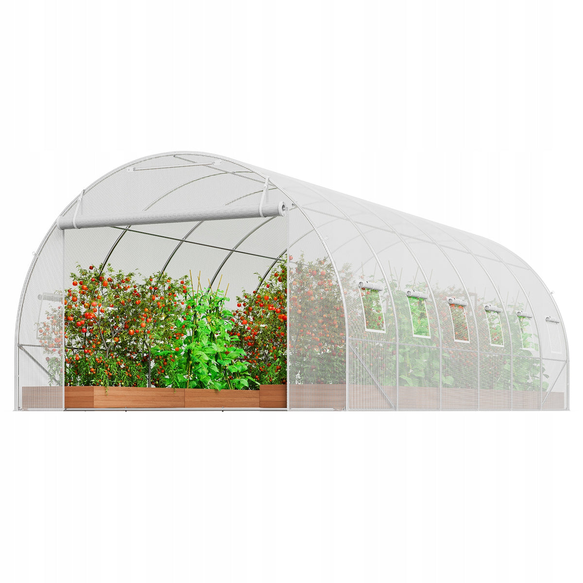 VEVOR TUNNEL GREENHOUSE 6.8X2.8X2M SOLID GALVANIZED FRAME LARGE SPACE