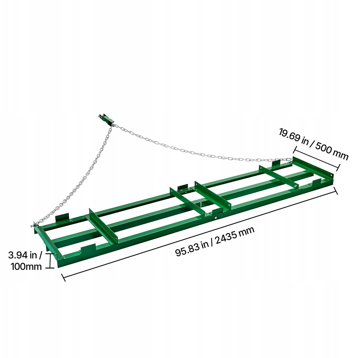 VEVOR 2435X500X100 MM TOWED HARROW ADJUSTABLE STRONG SOLID BEST