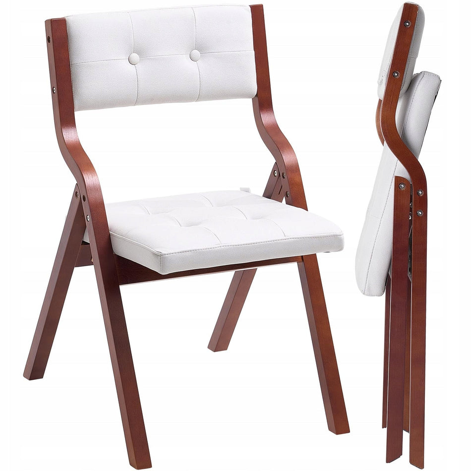 VEVOR Garden Folding Chair with Cushion Wooden Frame 2 Pcs Sturdy