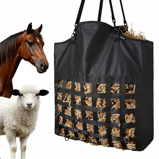 PREMIUM VEVOR HAY BAG FOR HORSES 55X18.5X64 CM WATERPROOF STRONG