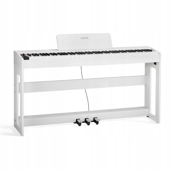 VEVOR DIGITAL PIANO 88 FULLY WEIGHTED KEYS POWERFUL SOUND WHITE