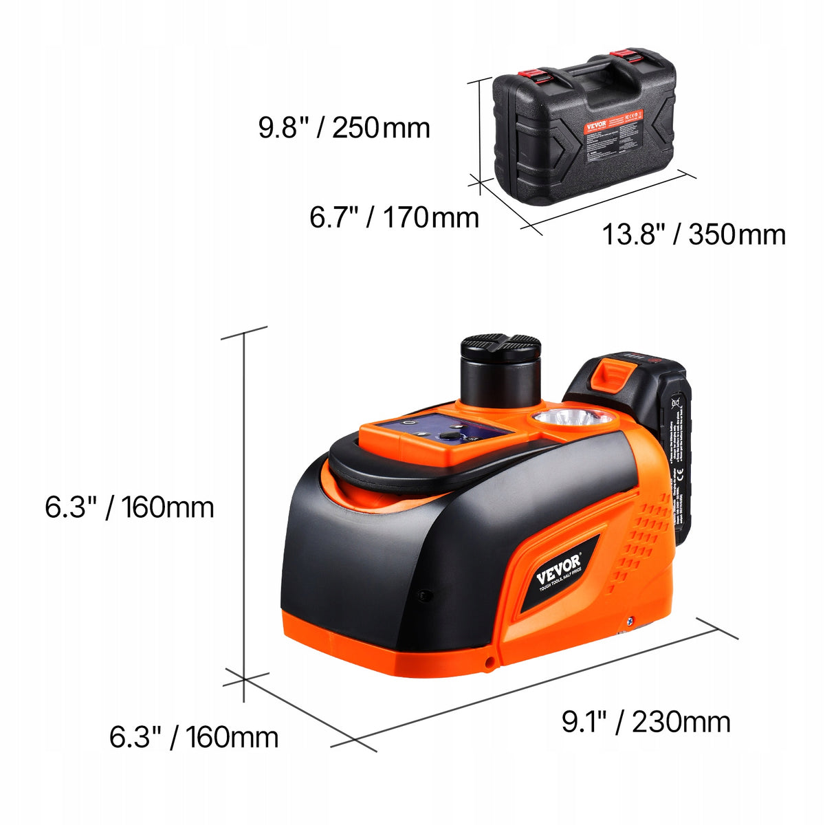 VEVOR ELECTRIC CAR JACK 5T WITH REMOTE CONTROL LED ADJUSTABLE