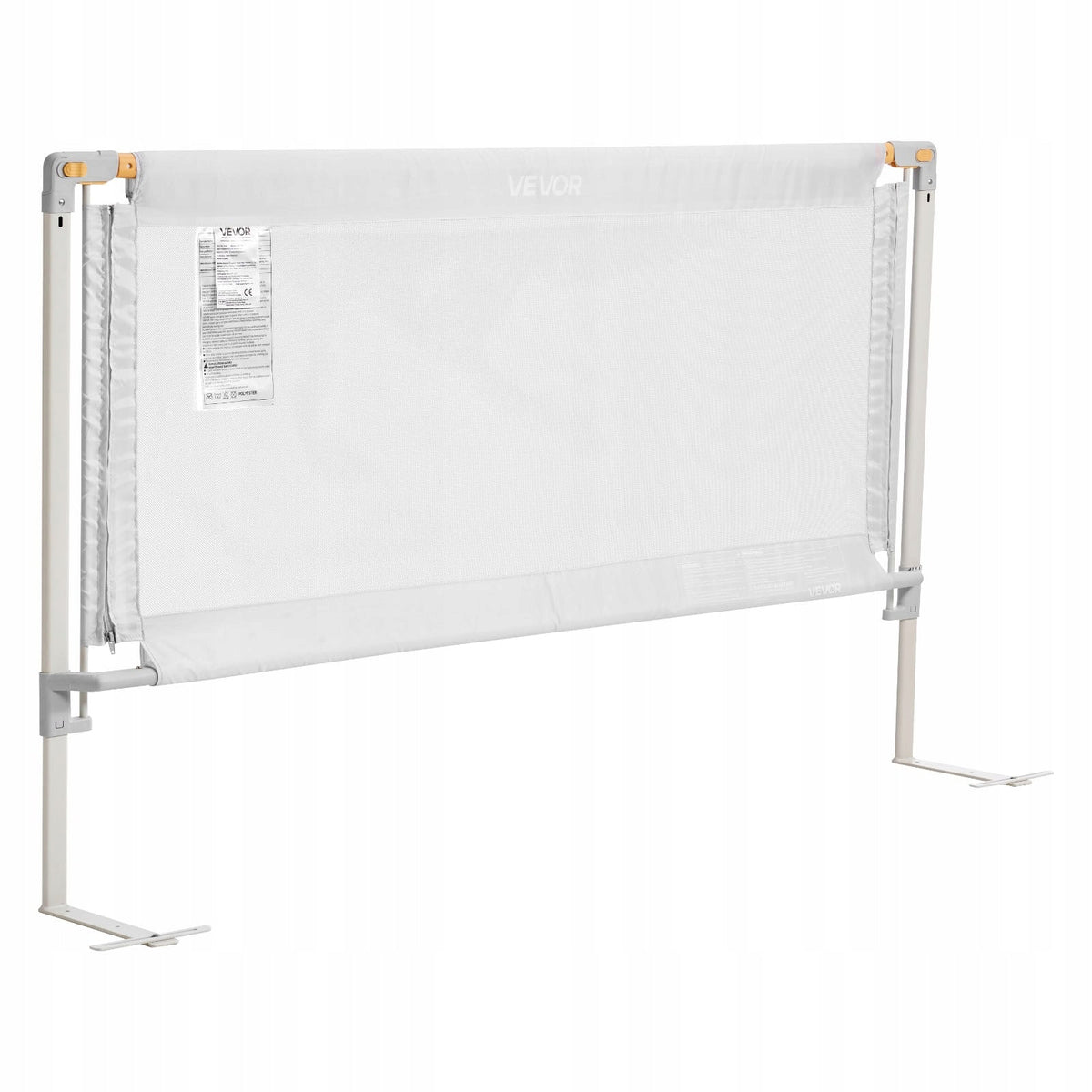 VEVOR 3-PIECE CHILDREN'S BED RAIL ADJUSTABLE STRONG GREY