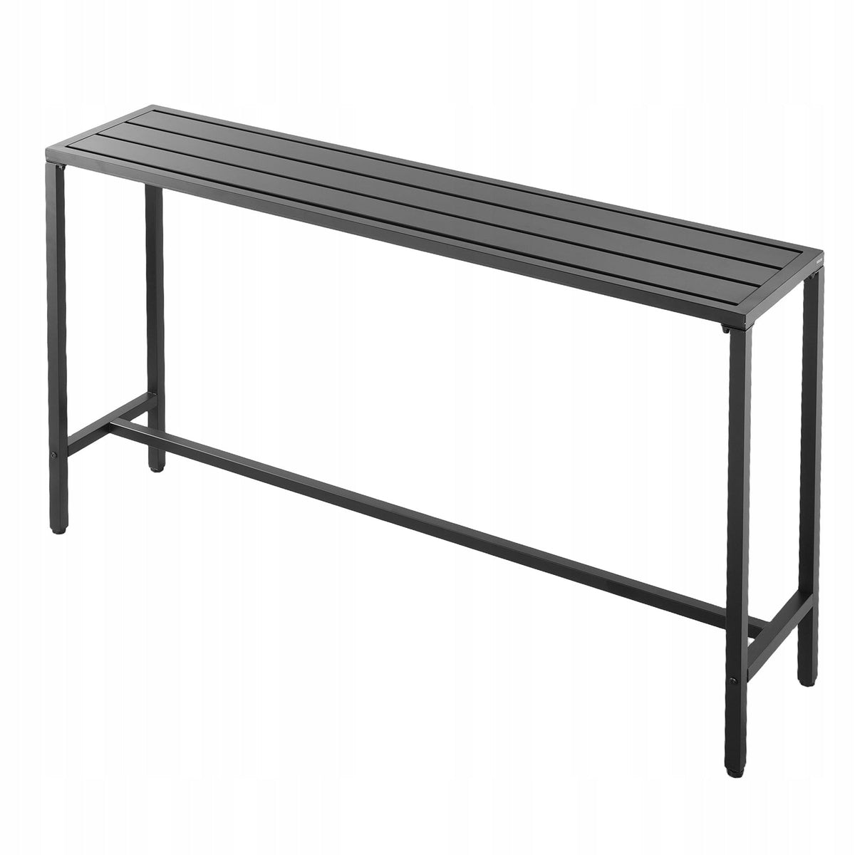 VEVOR BAR TABLE 160X37.5 CM BLACK SOLID TALL BISTRO METAL TABLE