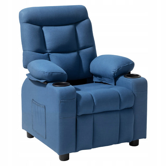 VEVOR CHILDREN'S RECLINER ARMCHAIR WITH CUP HOLDERS AND POCKETS