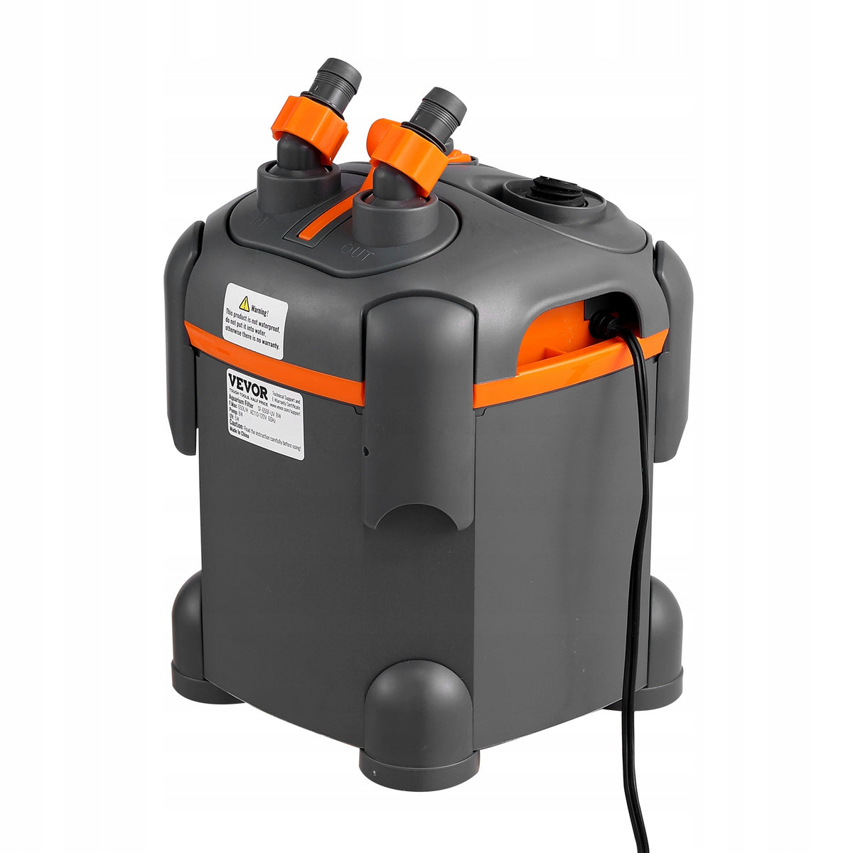 VEVOR AQUARIUM FILTER 172 GPH 30 GALLONS POWERFUL QUIET WITH UV LAMP TIMER