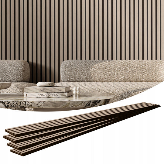 VEVOR PROFESSIONAL ACOUSTIC PANELS 2400X200X21 MM MDF FOR WALL STRONG