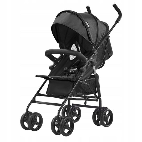 LIGHTWEIGHT VEVOR STROLLER COMPACT FOLDABLE WITH ADJUSTABLE BACKREST AND 8 EVA WHEELS