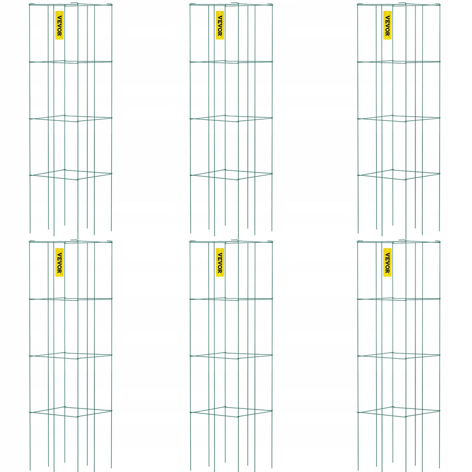 VEVOR TOMATO CAGES 37X37X100 CM SET OF 6 STRONG SQUARE
