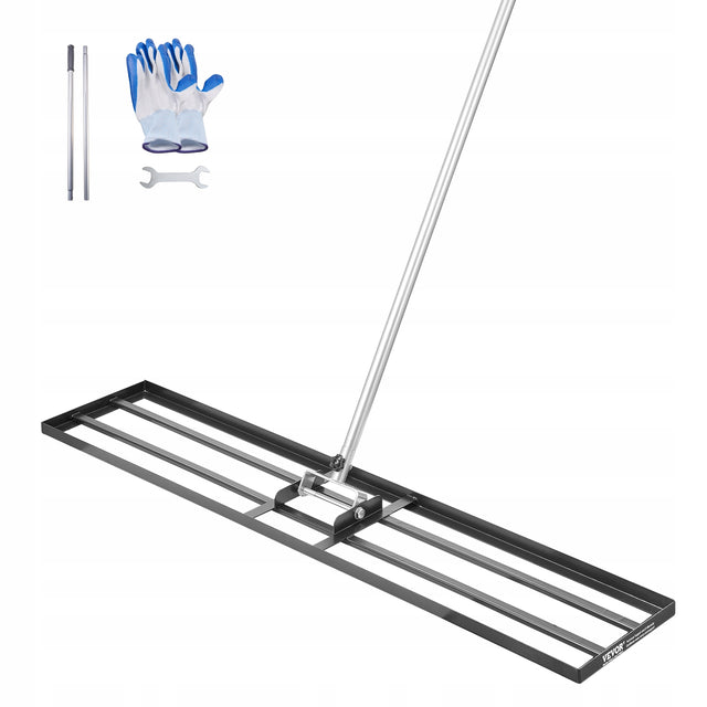 VEVOR LAWN LEVELING RAKE 213 CM STRONG CARBON STEEL COATING